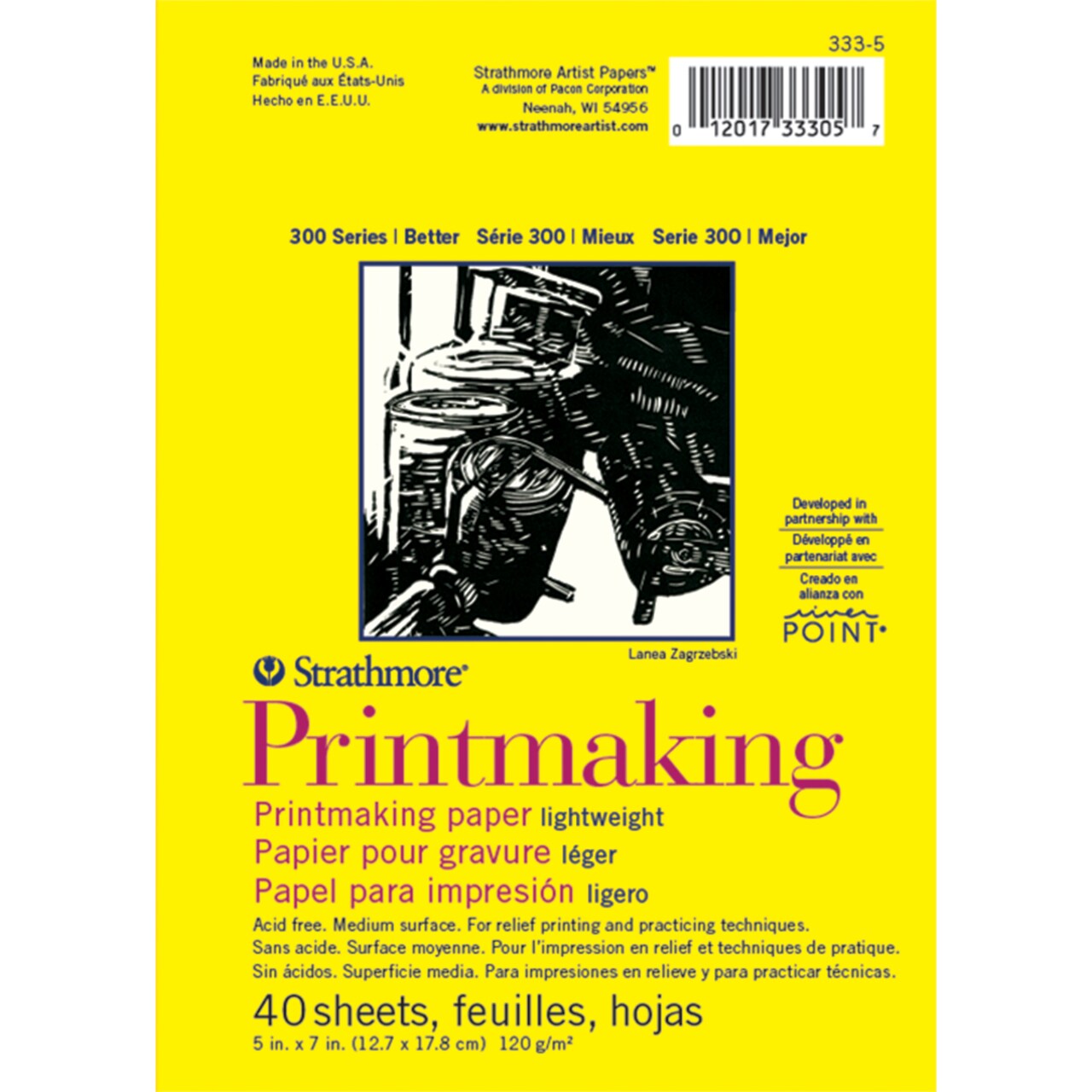 Strathmore Printmaking Paper Pad 5&#x22;X7&#x22;-40 Sheets